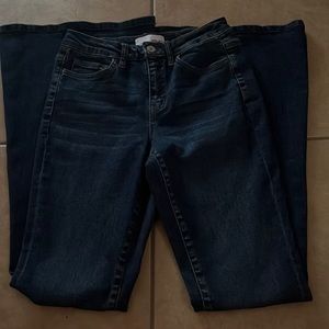 trendy blue denim bell bottom jeans